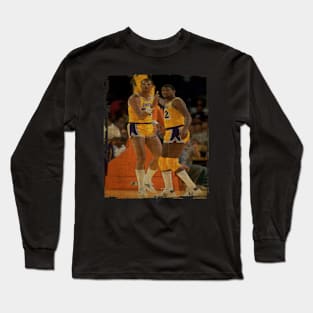 Kareem Abdul Jabbar And Magic Johnson Vintage Long Sleeve T-Shirt